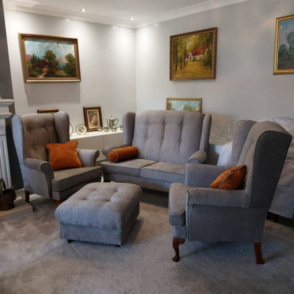 Vintage 1940s-1960s English Lounge Suite - Restored with Modern Comfort Features