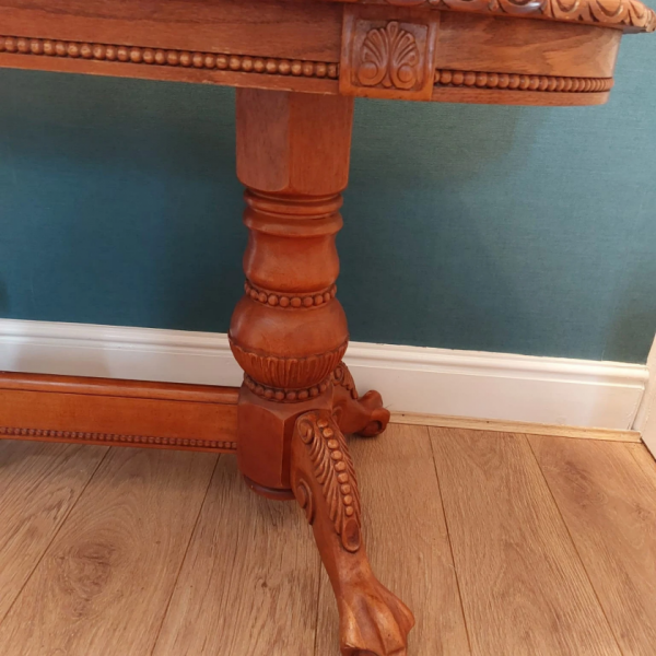 Vintage Victorian-Style Oval Wooden Table - Fully Restored - Image 2